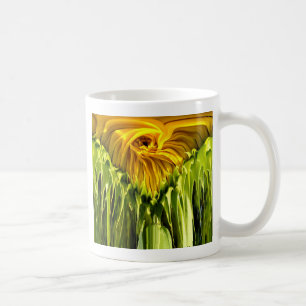 Abstract funky retro Sunflower, scared geometry  Coffee Mug