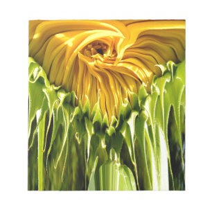 Abstract funky retro Sunflower, scared geometry  Notepad