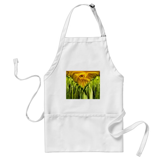 Abstract funky retro Sunflower, scared geometry  Standard Apron (Front)