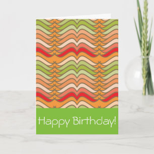 Abstract Funky Zig Zag Stripes Card