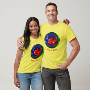 Abstract Funny Red Goldfish Personalized T-Shirt