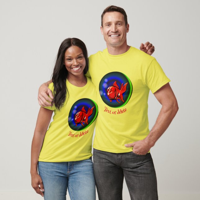 Abstract Funny Red Goldfish Personalized T-Shirt (Unisex)