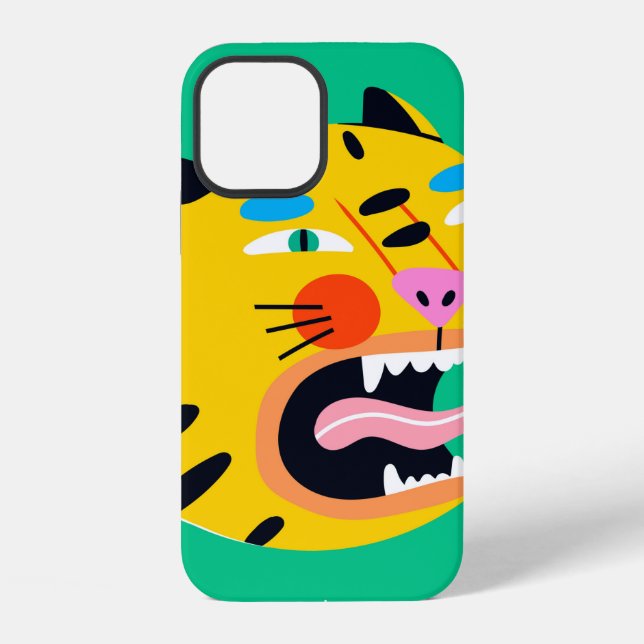 Abstract funny tiger iPhone case (Back)