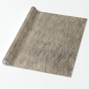 Abstract Fur Texture -Beige Wrapping Paper