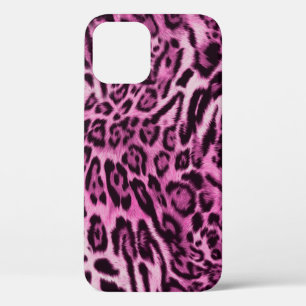 abstract furry leopard skin pattern iPhone 12 case