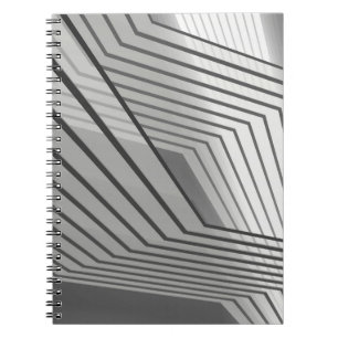 Abstract futuristic architecture background 3d ill notebook