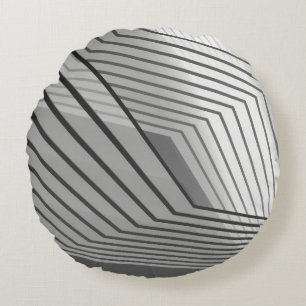 Abstract futuristic architecture background 3d ill round pillow