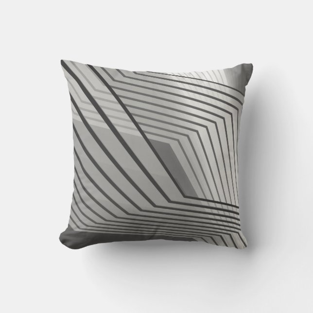 Abstract futuristic architecture background 3d ill throw pillow (Front)