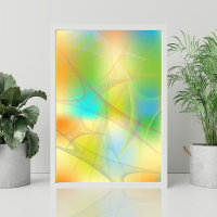 Abstract Futuristic Neon Green Teal Yellow Blend 