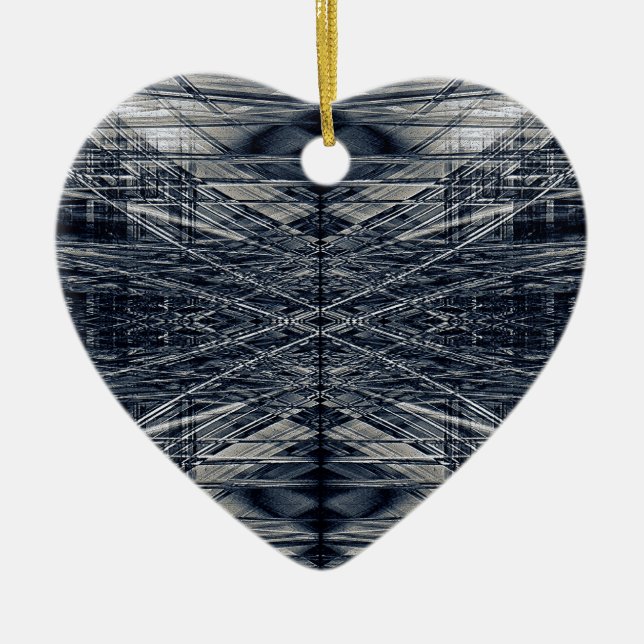 Abstract futuristic pattern ceramic ornament (Front)