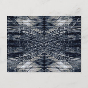Abstract futuristic pattern postcard