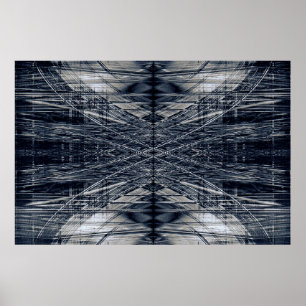 Abstract futuristic pattern poster
