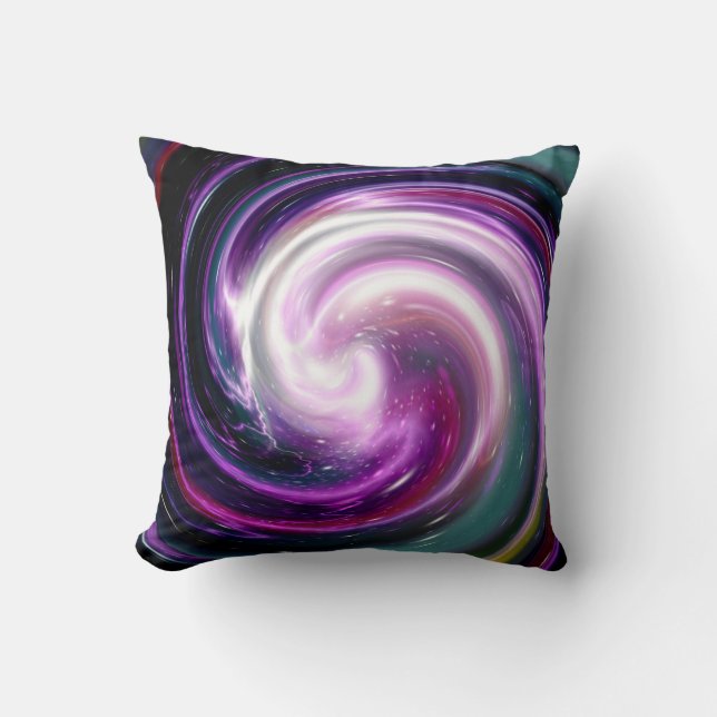 Abstract Galaxy 4 Throw Pillow (Front)