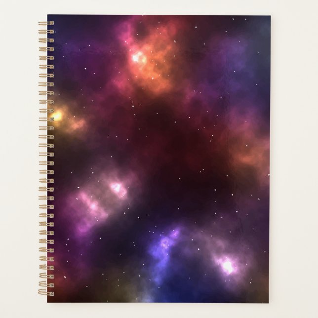Abstract Galaxy Constellations Digital Art: II  Planner (Front)