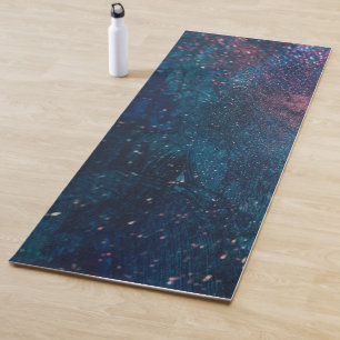 Abstract Galaxy Glitter Paint Pattern Yoga Mat