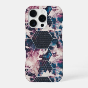 Abstract Galaxy Hexagon iPhone 16 Pro Case