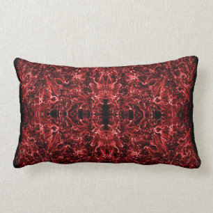 Abstract galaxy red texture. lumbar pillow