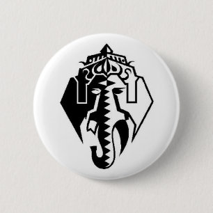 Abstract Ganesh Button
