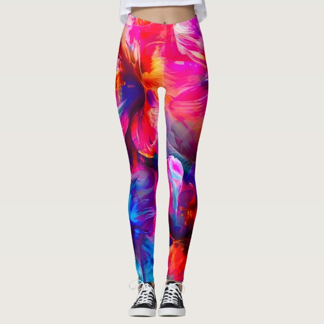Abstract Garden Bloom Leggings (Front)