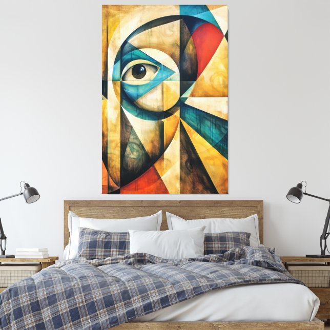 Abstract Gaze Canvas Print (Insitu(Bedroom))