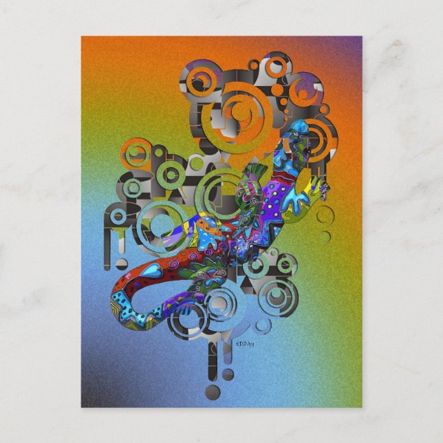abstract Gecko Postcard (Front)