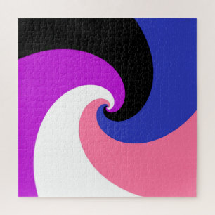 Abstract Genderfluid Pride Flag      Jigsaw Puzzle