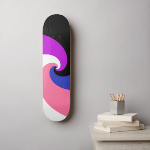 Abstract Genderfluid Pride Flag       Skateboard