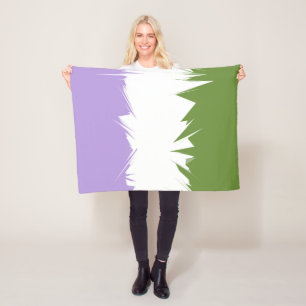 Abstract Genderqueer Pride Flag Fleece Blanket