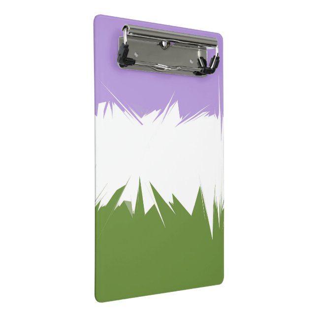 Abstract  Genderqueer Pride Flag      Mini Clipboard (Angled)