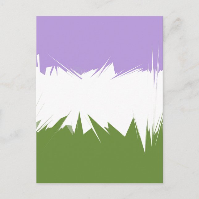 Abstract  Genderqueer Pride Flag     Postcard (Front)