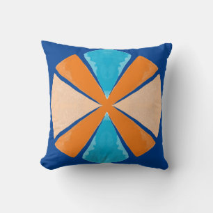 Abstract geo 60s throw pillow