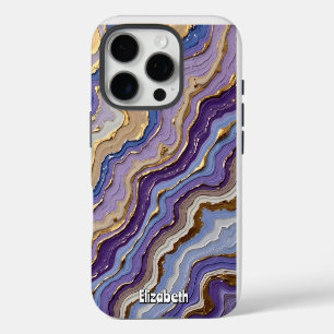 Abstract Geode Fluid Art Pattern iPhone 16 Pro Case