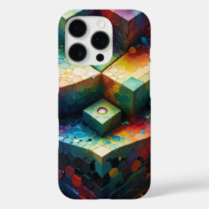 Abstract Geomatrix Shapes with Vibrant Gradients iPhone 16 Pro Case