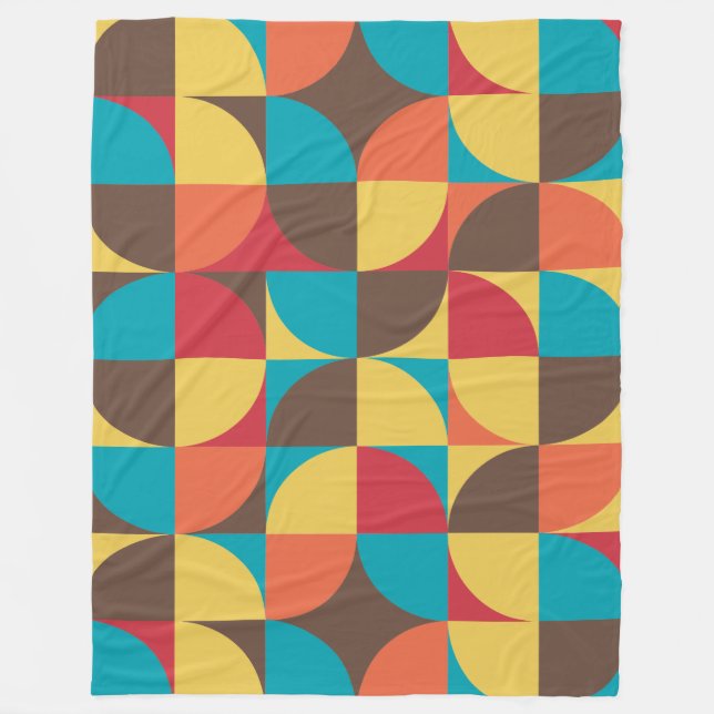 Abstract Geometric 110421v5 Fleece Blanket (Front)