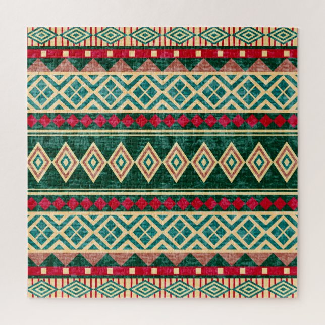 Abstract Geometric African Style Pattern Jigsaw Puzzle (Vertical)