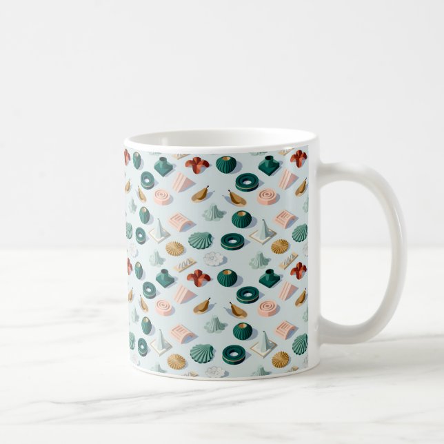 Abstract geometric and natural shapes coffee mug (Right)
