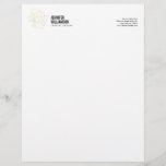 Abstract Geometric Architectural Logo White/Gold Letterhead<br><div class="desc">Coordinates with the Abstract Geometric Architectural Logo White/Gold Business Card Template by 1201AM. An abstract motif of overlapping geometric shapes becomes a unique and eye-catching architectural logo on this professional letterhead template. Designed for technically creative professions such as architects, engineers, jewellery designers, interior designers, artists and more. Original art and...</div>