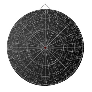 Abstract Geometric art circle black creative gift Dartboard