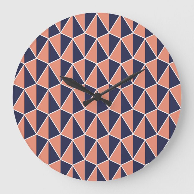 Abstract Geometric: Art Deco Seamless Large Clock (Front)