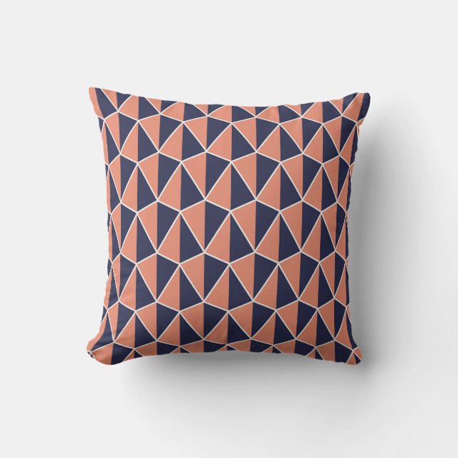 Abstract Geometric: Art Deco Seamless Throw Pillow (Front)