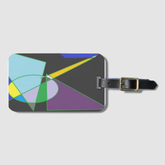 ABSTRACT GEOMETRIC ART LUGGAGE TAG