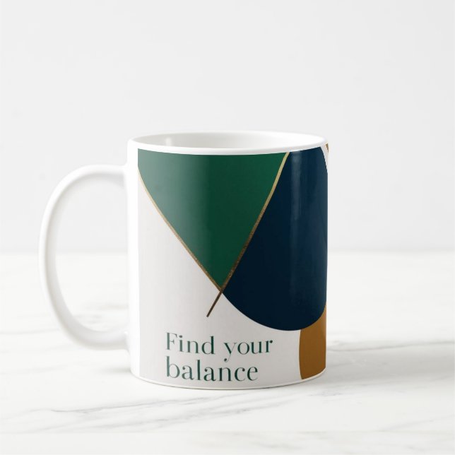 Abstract Geometric Art Modern coffee cup mug (Left)