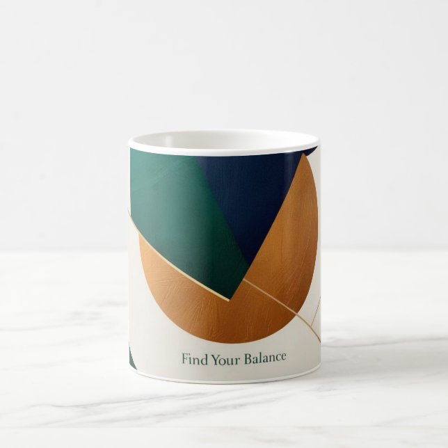 Abstract Geometric Art Modern coffee cup mug  (Center)