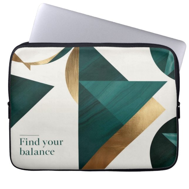Abstract Geometric Art Modern minimalist  Laptop Sleeve (Front)
