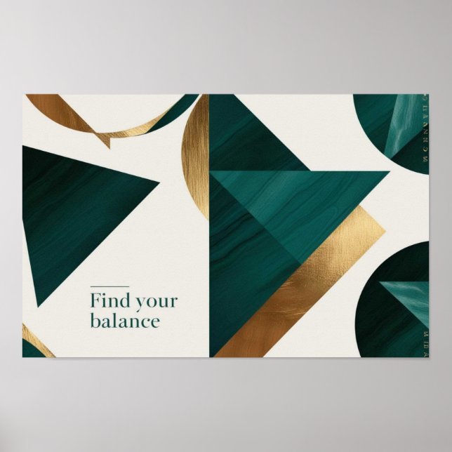 Abstract Geometric Art Modern poster minimalist  (Front)