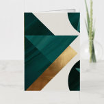 Abstract Geometric Art Modern poster minimalist Foil Greeting Card<br><div class="desc">Abstract Geometric Art Modern poster minimalist with overlapping triangles and circles in jewel tones (emerald, sapphire, amber). Metallic gold accents and ‘Find Your Balance’ in tiny font. At MotherEagle Inspires, we blend the soul-stirring power of poetry with beautifully crafted everyday items to create gifts that inspire, comfort, and elevate your space. Each product—from...</div>