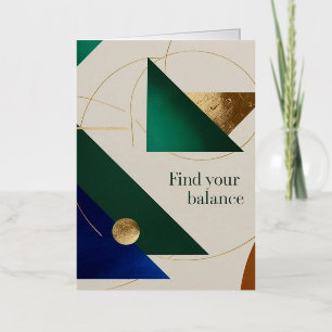 Abstract Geometric Art Modern poster minimalist  Foil Greeting Card