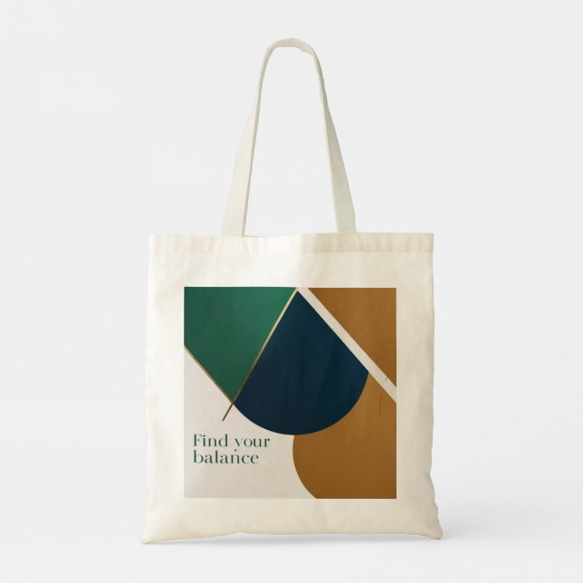 Abstract Geometric Art Modern tote bag minimalist (Back)