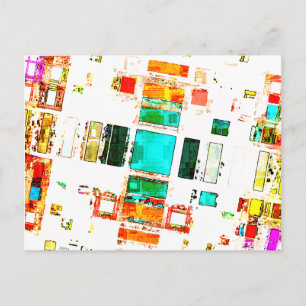 Abstract Geometric Art Postcard