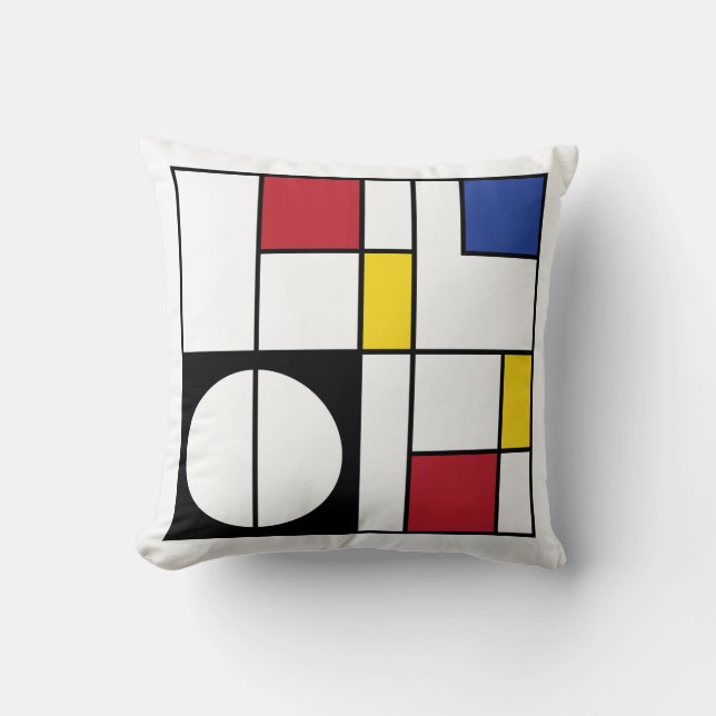 Abstract Geometric Art  Throw Pillow (Front)
